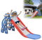 HENGMEI Toboggan autonome 3 en 1 pour enfants avec cadre d'escalade, toboggan pour enfants et panier de basket pour enfants à partir de 1 an, toboggan de jardin, toboggan à jouets, bleu (135 x 55 x 67