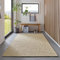 TacaHome Wollteppich Handweb Teppich Gewalkt I Reine Schur-Wolle im Skandinavischen Design I Wohnzimmer Schlafzimmer Esszimmer Kinderzimer Büro | 130 x 190 cm Natur Meliert