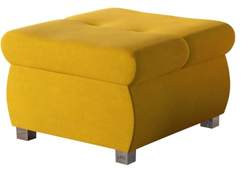 Mirjan24 Polsterhocker Sitzbank Orkan klein Hocker Sitzhocker Modern Pouf Fußbank Sitzmöbel 60x60 (Uttario Velvet 2959)