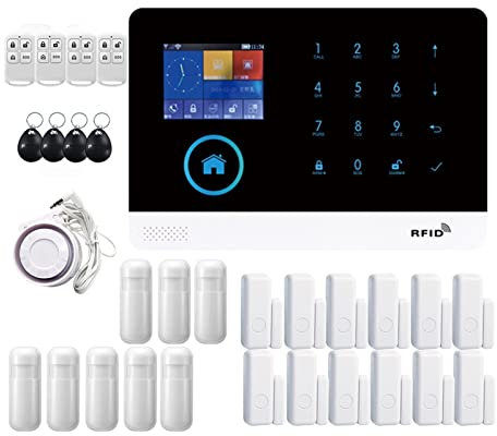 Sistema de alarma PG-103 4G 3G GSM Sistema de alarma Tuya Smart Life Aplicación Control for la alarma de seguridad del hogar con Pir Sensor Puerta Sensor Smart Home Kit para la seguridad del hogar ant