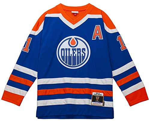 Mitchell & Ness M&N Blue Line Mark Messier Edmonton Oilers 1986 Jersey - XXL