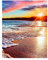 DCIDBEI Diamond Painting Strand Meer Bunt 40x50cm Diamant Painting Bilder Perlen Bilder Strand Wasser Sonnenuntergang Diamond Painting Sonnenuntergang am Meer Stickbilder