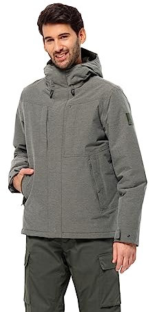 Jack Wolfskin Snowy Park Jkt M Giacca, Island Moss, XL Uomo