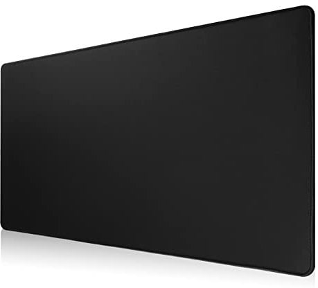 Game Mouse Pad Keyboard Pad for Computer Laptop Waterproof Mat Desk Pad with Anti-slip Rubber Base Large Rectangle Mouse Mat-Black 900x400x3MM