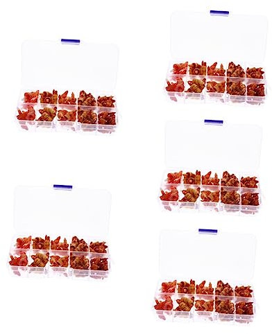 Supvox 5 Kisten Schneemann Nase Mini-Karotten Zum Basteln Karotten-DIY-Ornament Karottennasen Weihnachten Kleine Schwarze Knöpfe Mini-schneemann Puppennase Plastik Material Verpackt