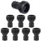 8 Stück Hahnverbinder, 3/4 Zoll Außengewinde Schnellkupplung Nippel, Gartenschlauch Wasserhahn Nippel Adapter Bewässerungswerkzeug, Leckagefreie Schlauchanschluss(Schwarz)