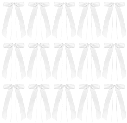 50 Stück Autoschleifen Hochzeit Schleifen, Weiß Antennenschleifen Deko Hochzeit, Auto Schleifen, Autoschmuck Hochzeitsschleifen für Auto Tisch Party Geburtstag Hochzeitsdeko