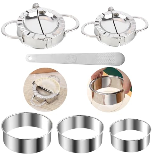 bssmmai Ravioli Shaper 6 Pezzi Ravioli Maker in Acciaio Inossidabile Ravioli Shaper Cutter per Ravioli Pierogi Forma Ravioli Gnocchi Stampo per Utensili da Cucina Set Gnocchi Ravioli Making