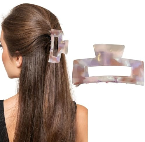 Clippi Große Haarklammer Galaxy Pink | 10cm Rutschfeste Haarspange aus Acetat für dickes Haar | Haarschmuck für Damen und Mädchen | Extra starker Halt, langlebig und bruchsicher