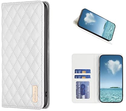 COQUE pour l’étui de téléphone Xiaomi Redmi Note 13 4G, étui de Protection de Housse de Protection à clapet magnétique foncé-Blanc