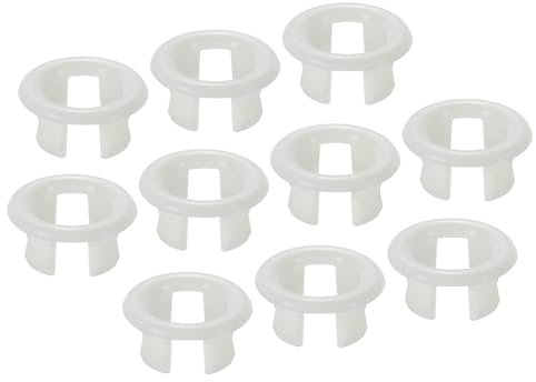 PATIKIL Bague de Débordement, 12Pcs Couvercle de Bassin Rond en Plastique pour Évier, Insertion de Trou, ca-psulee Ronde pour Cuisine et Salle de Bain, Blanc