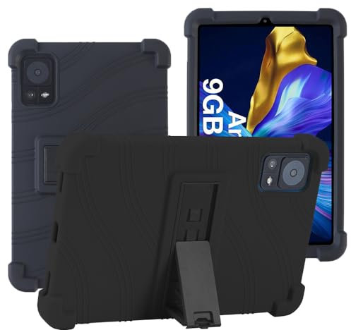 YHFZR Funda para Doogee T20 Mini, Silicón Ligera Carcasa Antideslizante con Soporte para los niños para Doogee T20 Mini 8,4 Pulgada, Negro
