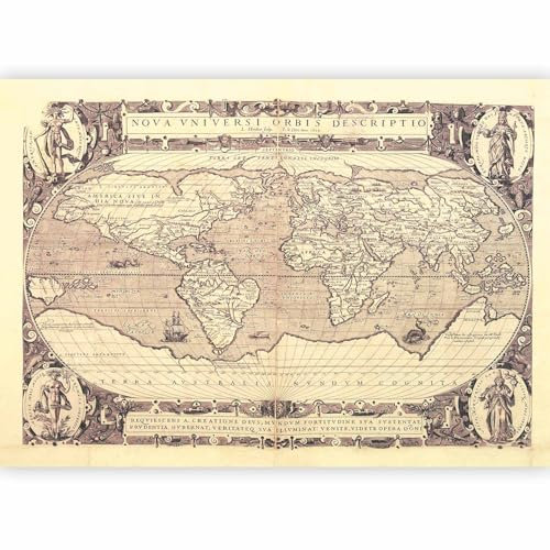 murando World map Photo Wallpaper 490x350 Peel and Stick Self-Adhesive Foil Print Wall Mural k-B-0034-a-a