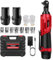 Clé à Cliquet Sans Fil 3/8'', Trousse à outils pour clé à angle droit 90°, 12V Électrique cliquet Clé avec lampe de travail à LED, 300RPM 40Nm Clé à cliquet, 2x1,5Ah batteries Charge rapide, 7 prises