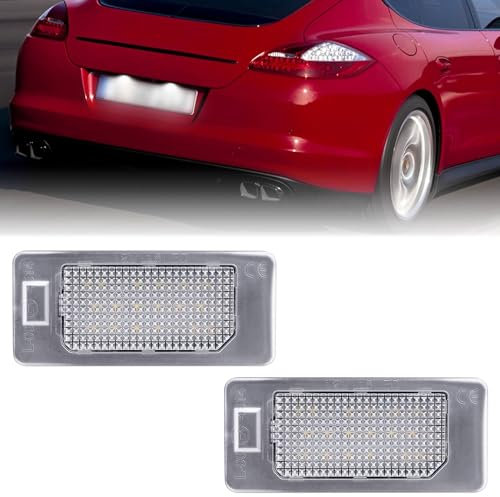 BHZNGD 18 Kennzeichenbeleuchtung, 2X fehlerfreie hintere Kennzeichenleuchte, kompatibel mit Audi A4 B8 A5 S5 Q5 TT TTS A7 RS5 TTRS A6 C7