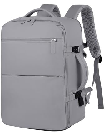 awoawo Zaino da viaggio da 35 l, da uomo e da donna, impermeabile, borsa da viaggio per laptop da 16 pollici, zaino da viaggio per viaggi d'affari, business, escursioni, weekend, Verde militare, army