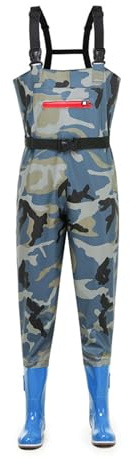 Wansiman Donna Trampolieri con Tasca,Torace Pesca Waders con Stivali,Scafandro con Cintura,Pantaloni da Pesca con Bretelle,Impermeabile,Traspirante,per Pesca Sportiva,Caccia,Sport all'Aria Aperta