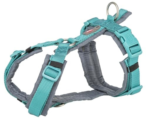 TRIXIE Geschirr fÜr Hunde Premium Trekking Aqua blau/Graphit grau