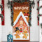GEBETTER 200 x 90 cm Weihnachten Tür Abdeckung Dekoration Haustür Decke Wand Hängen Banner Fotografie Hintergrund für Weihnachtsfeier Feiertag Winter Neujahr Toilettentür Deko (Lebkuchenmann)