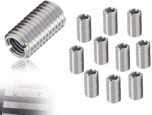 AOYEGIC 10 Stück M10 auf M8 Gewindeeinsatz,Gewindemuttern,Reduziermutter,Einschraubmuttern,Gewindereduzierer Muttern,stockschrauben,gewindehülse,gewindestange,Gewindereparaturhülse,Gewindebolzen