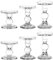 BTGLLAS Glass Candle Holders, 3 Pieces Crystal Clear Candlesticks With Elegant Design for Pillar Taper Candle and Tea light, Home Table Living Room Wedding Party Decorations Home (clear-6pcs)