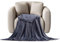 STGAO Tagesdecke 200 x 300 cm Falten Beständig/Anti-Verfärben Couchdecke Leichte Bequeme für Sofa Couch Bett, Dunkelgrau