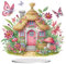 Starnearby DIY Diamond Painting Gartenhaus Deko, 5D Diamant Painting Tisch Deko, Diamant Malerei Kunst Set, Ornamente Geschenke für Anfänger Hausgeschenk Deko für Familie