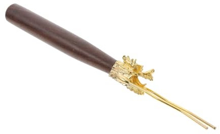 COLLBATH Kupfer Teetassen-Clip Mit Holzgriff Praktisches Teezeremonie-zubehör Teetassenhalter Für Berührungsloses Öffnen Tee-Werkzeug