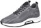 Sneaker con rialzo, scarpe sportive da uomo, in rete, traspiranti, con suola piatta, per il tempo libero, leggere, antiscivolo, comode, grigio., 48 EU