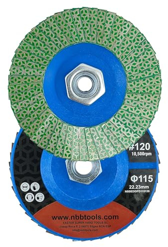 NBB Schleifscheiben, Diamantscheiben, Diamantschleifscheiben, Schleifscheiben, für Keramik, Feinsteinzeug, Granit, Fliesen, M14, Flansch für Winkelschleifer (115 mm, 120#)