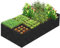 LATERN 128 Galones 8 Rejillas Bolsas de Cultivo para Plantas, 180CM x 90CM x 30CM Cama Elevada Transpirables de Tela No Tejida Engrosadas Macetas con Asa para Jardín Flores Verduras Frutas