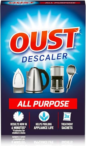 OU.ST All Purpose Descaler – 3 Sachets Powerful Limescale Remover for Kettles, Coffee Machines, Irons, Showerheads & More Fast-Acting & Eco-Friendly Formula