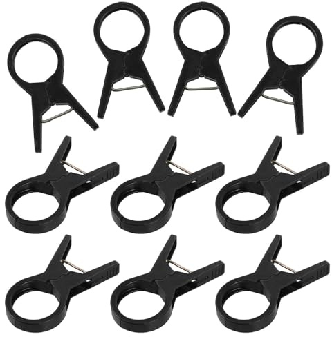 GAROZATION Clips de Support pour Plantes Grimpantes 100 Pcs, Pinces en Plastique Noir 3.0 Cm pour Tomates et Cucurbitacées, Fixation Résistante pour Serrage et Jardin Potager
