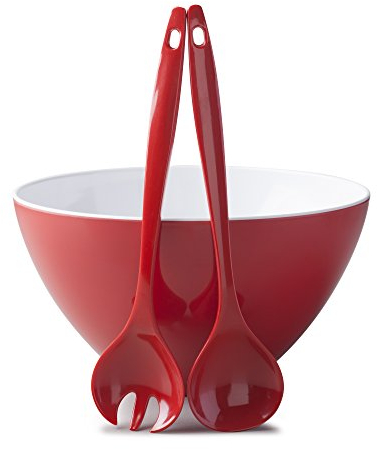 Zeal G217RSET Juego de ensaladera y Servidor, Rojo