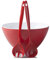 Zeal G217RSET Salad Bowl and Server Set, Red