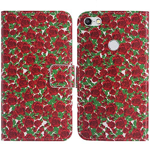 TienJueShi Rose Blume Flip Book Stand Brieftasche Leder Tasche Schütz Hülle Handy TPU Silikon Case Für TP-Link Neffos C9A 5.45 inch Abdeckung Wallet Cover Etüi