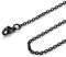 FOCALOOK Damen Herren Halskette 2mm breit 60cm/24 dünne Rolokette Edelstahl Halskette Ersatzkette für Anhänger schwarz Gliederkette