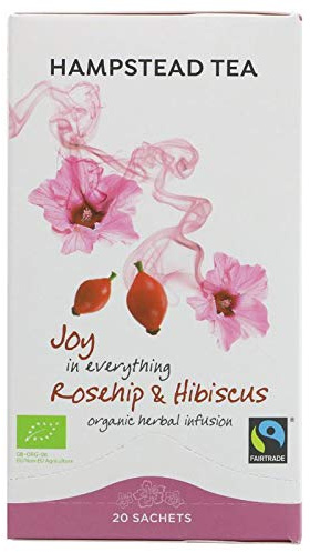 Hambleden Teas Hampstead Tea Rosehip Hibiscus 20 Bags (Pack of 4)