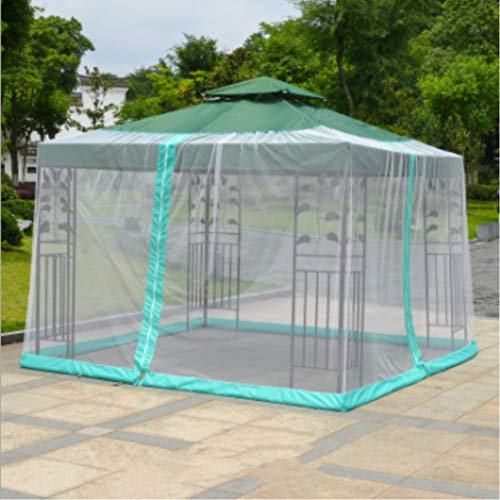 Mitef, zanzariera per ombrellone da tavolo,campeggio all'aperto, baldacchino in ferro bianco, W 300 x L 300 x H 230 cm, W 118 x L 118 x G 90 cm