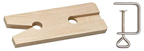 WITTKOWARE Laubsägetisch aus Holz (170x65mm) mit Metall-Tischzwinge