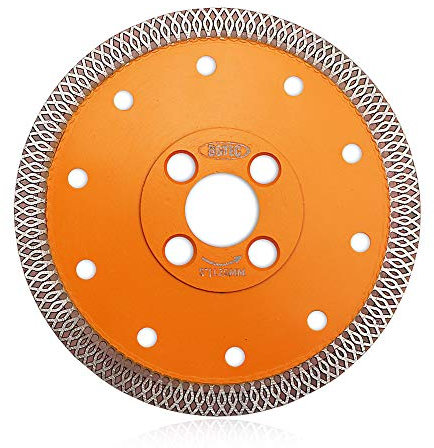 BGTEC Diamant Porzellan Sägeblätter 125mm x Gittergewebe Turbo Fliesenklingen für Porzellan Fliese Granitmurmeln Trennscheibe