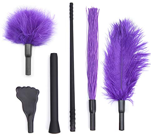 Roiz Ensembles de bâtons de Tickler en Plumes en Silicone, Combinaison aléatoire, 6 pièces