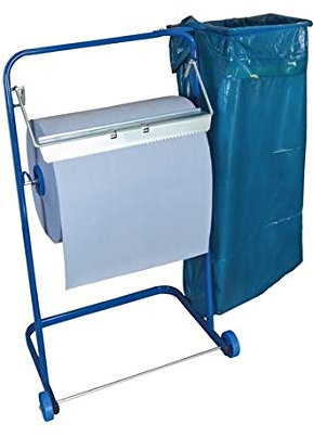 Papierrollenhalter bis 40 cm Breite Bodenständer fahrbar mit Müllsackhalter