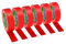 Xrkuu Paquete de 6 cintas aislantes rojas, 17 mm x 9 m, cinta aislante impermeable, cinta adhesiva de PVC para proyectos de cableado