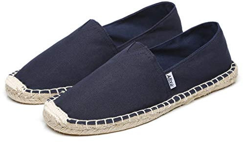 Altxic Cómodas Alpargatas Planas de Lona con Punta Cerrada para Mujer Azul Puro 40 EU