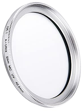 JJC 40,5 mm UV-Linsenfilter, ultradünn, mehrfach beschichteter UV-Schutzobjektivfilter (Silber)