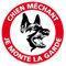 Panneau d’avertissement Chien Mechant - Je Monte La Garde - Plaque attention au chien - Panneau de sécurité rigide et rond - Diamètre 240 mm - Plastique PVC de 1 mm