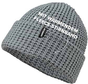 ATOMIC ALPS KNIT BEANIE - Sage - Strickmütze für Herren & Damen - Weiche & atmungsaktive Mützen - Warme Wintermütze aus hautfreundlichem Material - Mütze mit kuscheligem Fleece