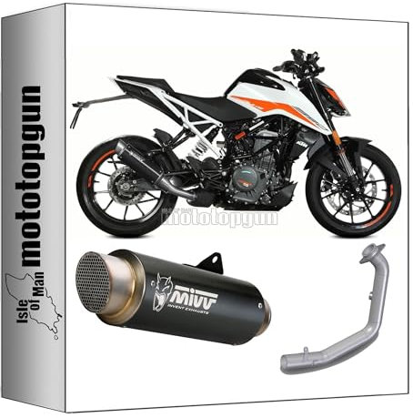 mivv ligne complete homologue nocat gp-pro acier noir compatible avec ktm 125 duke 2021 2022 mototopgun