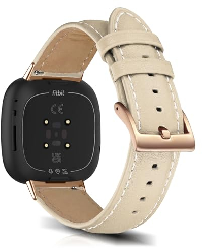 KoGiio Vintage Leder Armband für Fitbit Versa 4/Versa 3/Sense 2/Sense, Herren Damen Ersatz Weich Uhrenarmbänder für Fitbit Versa 4/Versa 3/Sense 2/Sense